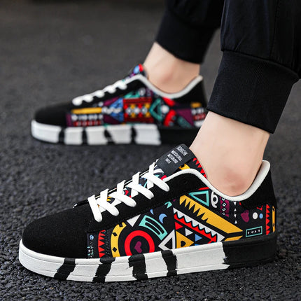 Nuove Scarpe Estive alla Moda per Uomo, Sneakers Sportive Antiscivolo da Passeggio, Scarpe Casual in Tela con Motivi, Zapatos Maschili