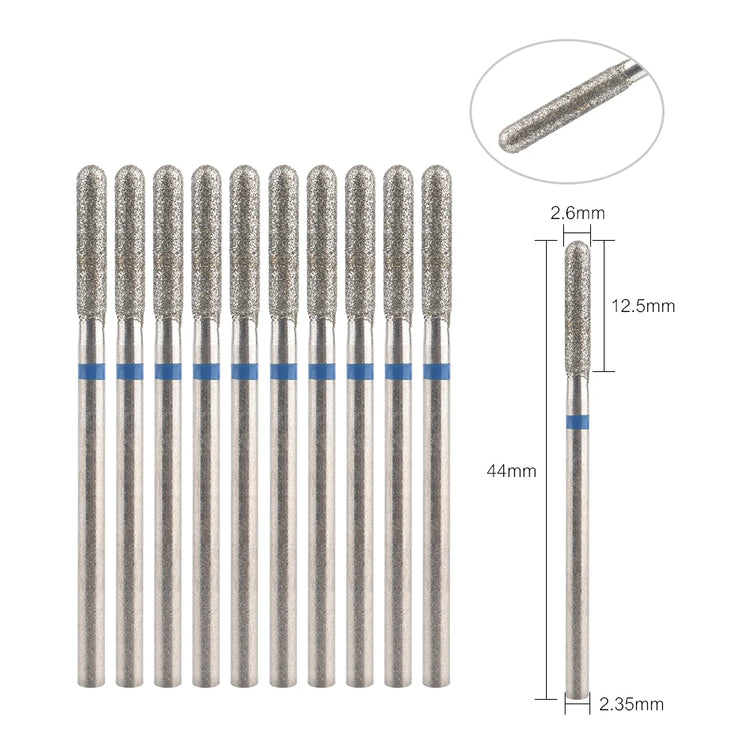 10Pcs Diamond Milling Cutter For Manicure Electric Nail Drill Bits Accessory Pedicure Machine Nail File Gel Remover Tool uñas Accesorios Y Herramientas
