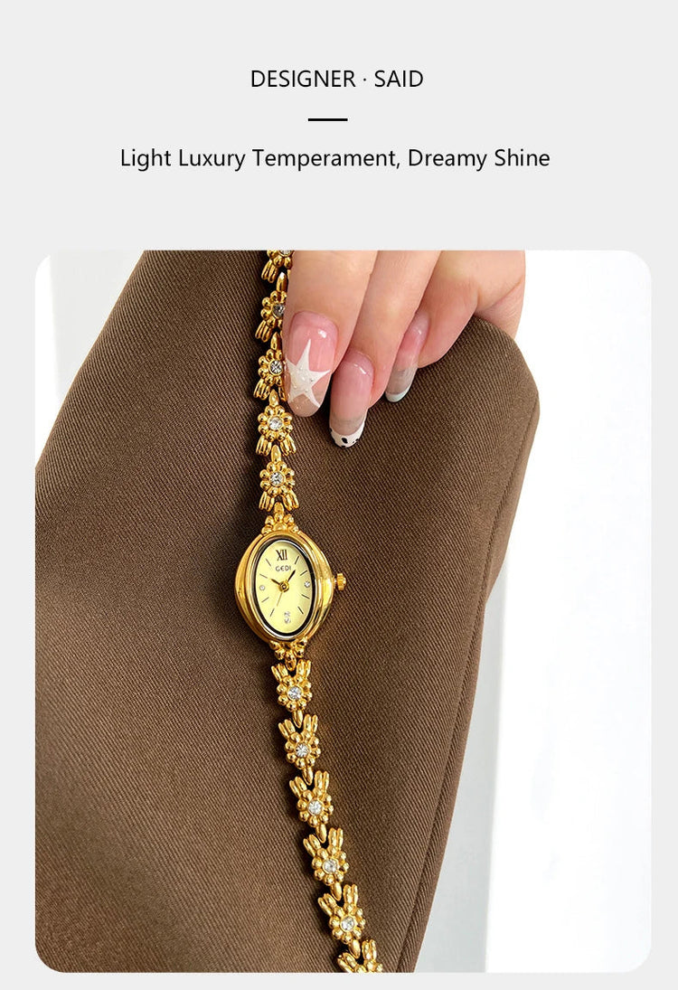 Orologio da donna Luce di lusso retrò tempestato di diamanti Bracciale di alta bellezza Orologi da donna squisiti alla moda platinumshop