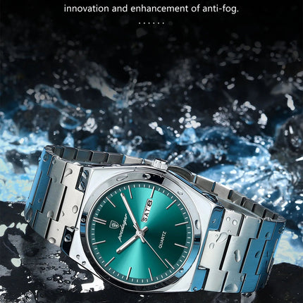 POEDAGAR Orologi da uomo di lusso Impermeabile luminoso Data Settimana Orologio da uomo in acciaio inossidabile Moda casual Orologio da polso da uomo al quarzo Reloj platinumshop