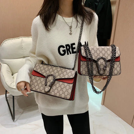 Fashion Popular Women's Bag Trend Brand Retro Chain Shoulder Bag High Quality Ladies Crossbody Bag Designer Luxury Handbag PlatiNum