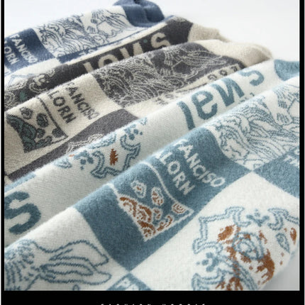 Men's Sweater New Autumn Winter Print Hip Hop Sweater Men Streetwear Print Pullover Tops Harajuku Couple Sweater