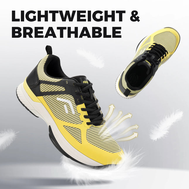 FitVille Scarpe da pickleball larghe da uomo Scarpe da tennis Scarpe da tennis da cancha intera con supporto per l'arco plantare Scarpe sportive leggere antiscivolo