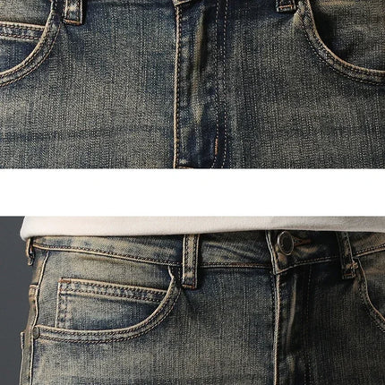 2025 Estate Marca Stretch Sottile Bermuda Masculina Cotone Denim Jeans Jorts Uomo Al Ginocchio Morbido Ropa Hombre Pantaloncini