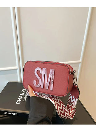 Cross-Border Style Camera Bag Fashionable Retro Women's Shoulder Slant Bag Small Square Bag Street Trend PU Material PlatiNum