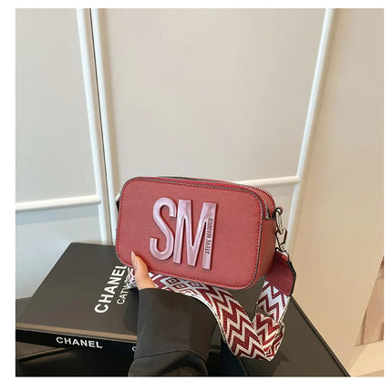 Cross-Border Style Camera Bag Fashionable Retro Women's Shoulder Slant Bag Small Square Bag Street Trend PU Material PlatiNum