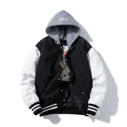 Winter Varsity Jacket Men Women Streetwear Basketball Jacket Fashion Casual Thick Parkas Men Korean Patchwork Couple Coat Button