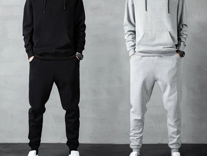 Men‘s Two-piece Autumn and Winter Men's Sports Suit Autumn and Winter Suit Sweatpants Sweater Men's Casual Suit Men's PlatiNum
