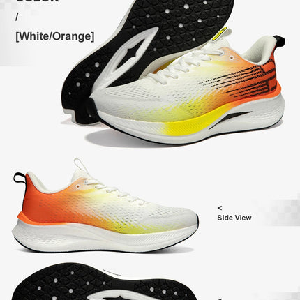 Baasploa Running Shoes Men Carbon Plate Professional Cushioning Anti-slip Sneaker Female Casual Breathable Jogging Sports Shoes PlatiNum