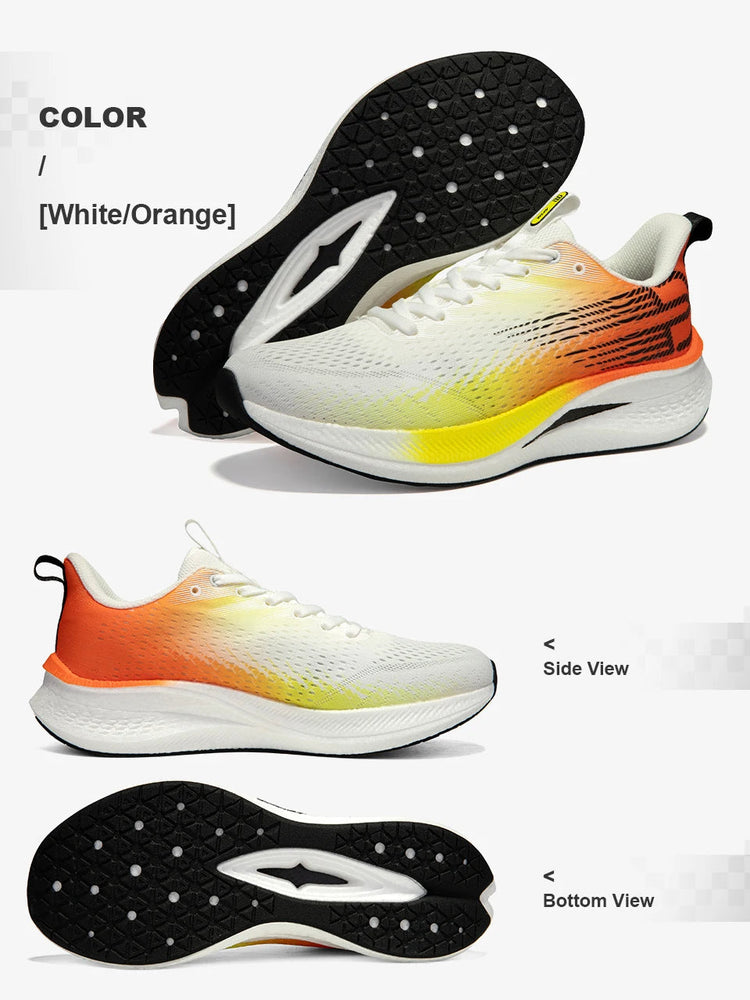 Baasploa Running Shoes Men Carbon Plate Professional Cushioning Anti-slip Sneaker Female Casual Breathable Jogging Sports Shoes PlatiNum
