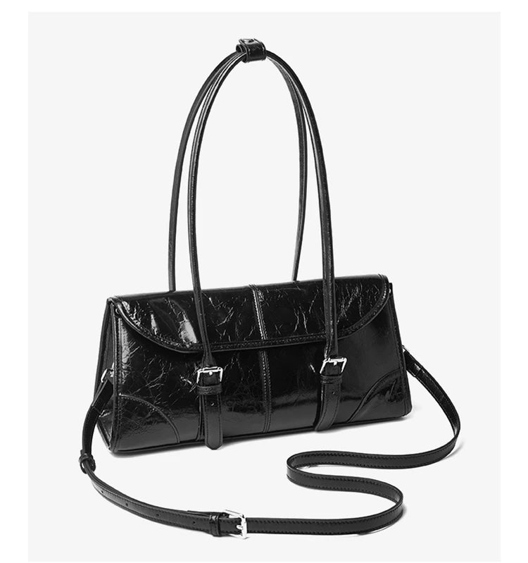 FOXER Lady's Shoulder Bag Genuine Leather Cross Body Bag 2025 Autumn Winter Large Capacity Travel Bag Commute Work Elegant