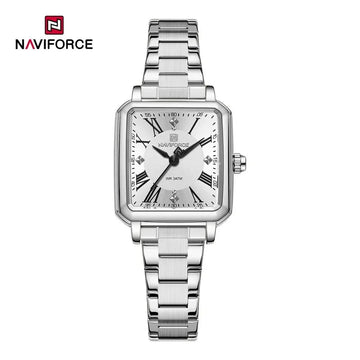 NAVIFORCE Orologio da donna alla moda per donna Orologio da polso da donna casual impermeabile al quarzo in acciaio inossidabile da regalare alla fidanzata 2025 platinumshop