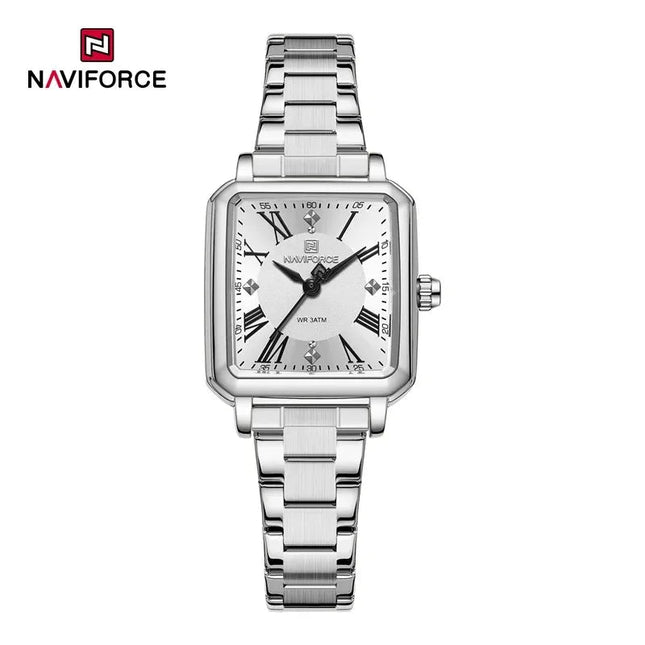 NAVIFORCE Orologio da donna alla moda per donna Orologio da polso da donna casual impermeabile al quarzo in acciaio inossidabile da regalare alla fidanzata 2025 platinumshop