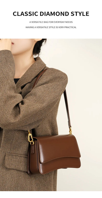 YANATARI underarm cowhide Genuine leather handbags women vintage shoulder bag female luxury bags womens high quality 2025