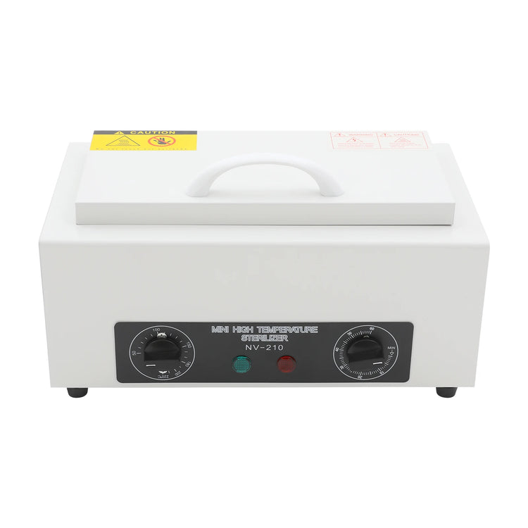 Metal Cleaning Machine High Temperature Sterilizer 300W 2L 122-428℉ Timer Dry Heat Stainless Steel for Nail Salon Clinic Lab Can Be Used In Clinics Hair Stores Nail Salons Beauty Salons Laboratories Etc