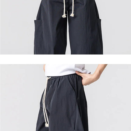 Pantaloni Estivi Leggeri da Uomo e Donna, Streetwear con Coulisse, Stile Y2K, Cargo, Tinta Unita, Gamba Larga, Taglie Forti fino alla 5XL