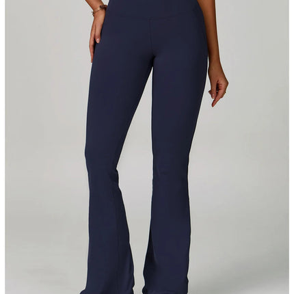 Flared Leggings Women's Wide-leg Pants High Waisted Hip lifting Yoga Pants Quick Drying Running Exercise Fitness Bell bottoms PlatiNum