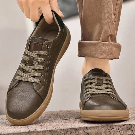 Fashion Brand Men Genuine Leather Shoes Comfortable Man Casual Shoes Outdoor Sports Sneakers Skateboard Footwear Tenis Masculino