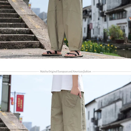 Pantaloni Larghi Estivi da Uomo, Stile Retrò Oversize, Pantaloni Harem Tinta Unita, Pantaloni Casual Harajuku, Pantaloni da Jogging per Donna, Abbigliamento Streetwear