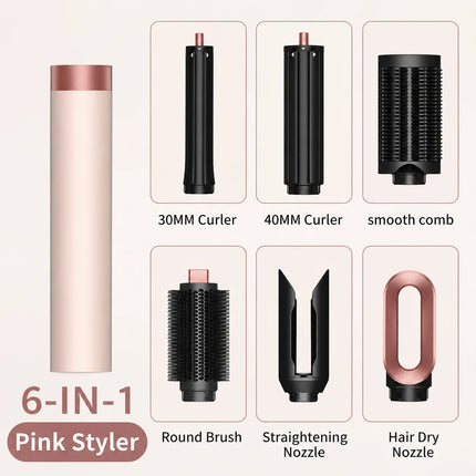 6-in-1 multifunction hair dryer, 110,000 RPM high-speed hair care ionic hair dryer quick drying, automatic curling styling tool