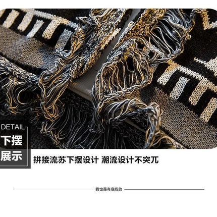 Autumn/winter New Fashion Thicken Warm Knitted Sweater Men's Casual Loose Sports Retro Plus Size High Quality Cardigan Sweater