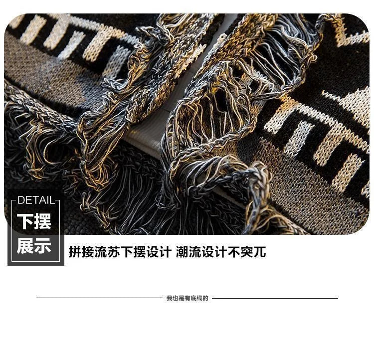 Autumn/winter New Fashion Thicken Warm Knitted Sweater Men's Casual Loose Sports Retro Plus Size High Quality Cardigan Sweater