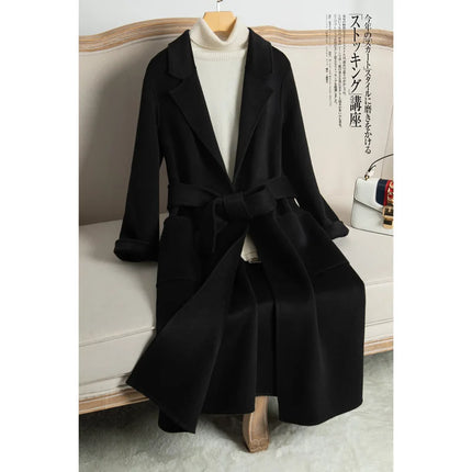 New Arrival Fashion Autumn and Winter Double-sided Cashmere Coat Slim Fit and Slimming, Wool Woolen Coat Trend Size S M L XL 2XL