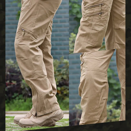 Men's Cargo Pants Outdoors Style Tactical Pants Male Camo Jogger Plus Size Cotton Many Pocket Men Camouflage Black Trousers