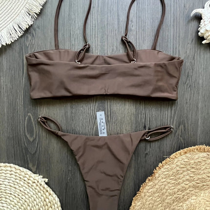 2025 Diamante Bikini Donne Sexy Costume Da Bagno A Fascia Biquini Push Up Costumi Da Bagno Femminile Lucido Costumi da Bagno Floreale Tuta Beachwear platinumshop