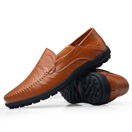 Scarpe Casual in Pelle da Uomo, Sneakers Estive di Lusso in Vera Pelle, Mocassini Italiani Traspiranti Slip-on