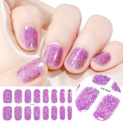 Semi Cured Wraps Fast Gel Nail Sticker Soild Nail Gel Wraps Adhesive Full Cover Gel Nail Decal UV Lamp Cured Manicure Decoration2028