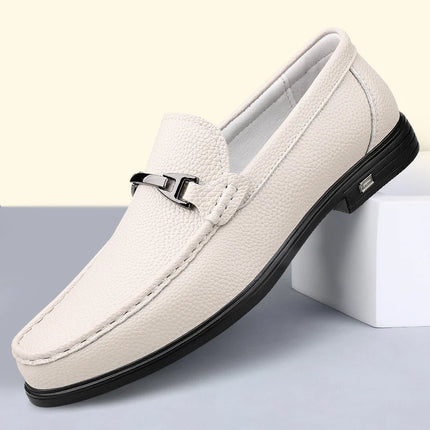 Mocassini in Vera Pelle per Uomo, Scarpe Casual Classiche per Lavoro e Pendolarismo, Slip-on Comodi per Passeggiate