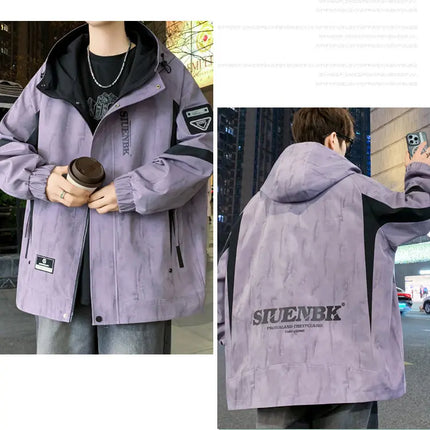 Fashion 2026 Spring Autumn Men's Casual Hooded Jackets Streetwear Windproof Coats Youth Outdoor Plus Size 4XL Hoody Top Clothing