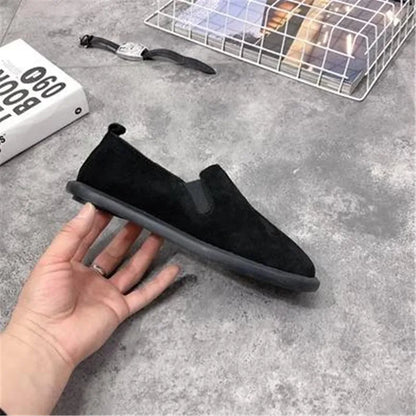 women Shoes British Luxury Designer Cow Leather Shoes Vintage Flats Breathable Autumn Loafers Suede Sneakers