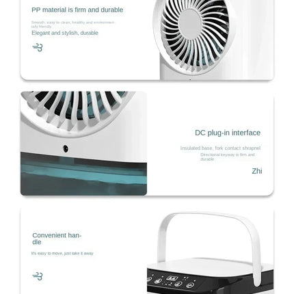 HOMEFISH Umidificatore da Tavolo Silenzioso per Uso Domestico, Ventilatore Portatile USB con Nebulizzatore e Funzione di Raffreddamento