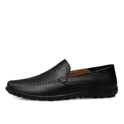 Scarpe Casual in Pelle da Uomo, Sneakers Estive di Lusso in Vera Pelle, Mocassini Italiani Traspiranti Slip-on