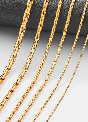 0.6/0.8/1/1.2/1.8/2.3mm di larghezza in acciaio inossidabile piccola catena sottile collana color oro per le donne ragazza chocker gioielli di moda regalo PlatiNum