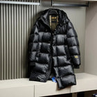 -30 ℃ Cold-proof Long Down Jacket Men's Light Luxury Black Gold Lightweight 95% Goose Down Jacket Unisex Winter Warm Hooded Coat PlatiNum