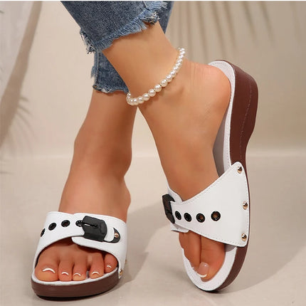 Women's Luxury Heeled Sandals for Summer, Soft Wedge Sandals, Sandalias Mujer 2026, Summer Slippers