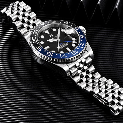 PAGANI DESIGN 2026 Nuovo Orologio Meccanico di Lusso da Uomo Batman 40MM GMT con Bracciale Jubilee, Vetro Zaffiro, Acciaio Inossidabile, Impermeabile, Automatico