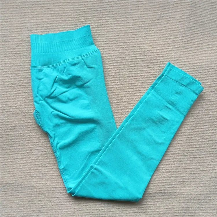 Seamless Sporty Leggings High Elastic Yoga Leggings Fitness Pants Butt Lifting Tights Tummy Control Squat Proof Workout Tights PlatiNum