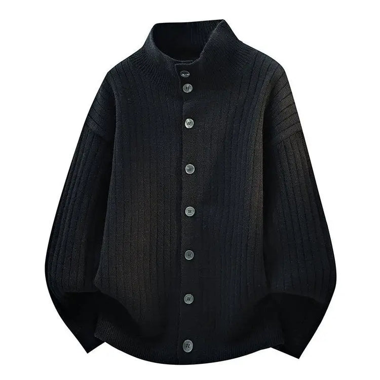 Legible Autumn and Winter Casual Sweater Men Loose Knitted Cardigan Male Round Neck Collar Sweatercoats Man