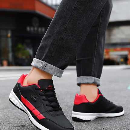 Pu Leather Men Shoes Sneakers Trend Casual Breathable Leisure Male Sneakers Non-Slip Footwear Vulcanized Shoes Tenis Masculino