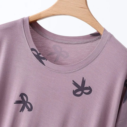 150 kg Plus Size Estate Pigro Manica corta T-shirt lunga Abito Coreano Oversize Camicia da notte allentata Maternità Indumenti da notte Vestiti per la casa