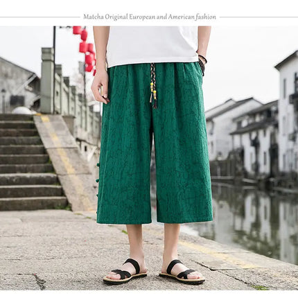 Pantaloni da samurai giapponesi Kimono da uomo Pantaloni casual in cotone retrò da uomo Pantaloni larghi casual Hip Hop Harajuku di alta qualità da uomo