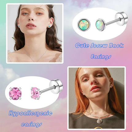 2 pz/set In Acciaio Inox Cuore Luna Earbone Della Vite Della Vite Della Sfera Orecchini con perno per Le Donne di Modo Dell'orecchio Trago Cartilagine Body Piercing platinumshop