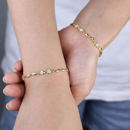 2025 Micro pavimentato 5A Cubic Zirconia CZ Stella geometrica Northstar Fascino Catena da tennis Collana girocollo Gioielli da donna di lusso Regalo