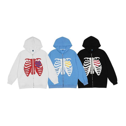 New Hoodies Women Vrouwen Gothic Zwart Zip Up Oversized Sweatshirt Dames Retro Harajuku Capuchon Streetwear Tops