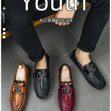 Nuove Scarpe Casual da Uomo Slip-On con Suola Morbida 2026, Stile Britannico Versatile e di Tendenza, Mocassini Comodi e Abbinabili a Tutto