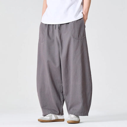 Pantaloni a Gamba Larga da Uomo, Stile Casual Harajuku, Comodi Joggers in Cotone, Pantaloni Cargo Tinta Unita, Abbigliamento Streetwear